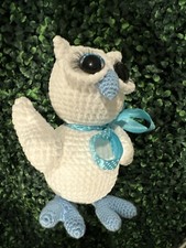 Brinquedo de pelúcia coruja feito à mão amigurumi crochê bicho de pelúcia 8” em excelente estado usado, usado comprar usado  Enviando para Brazil