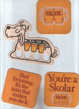 4 x tapetes de cerveja/tapetes de cerveja SKOL Lager, usado comprar usado  Enviando para Brazil
