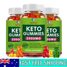 3 pacotes de gomas dietéticas ceto cetona avançada 2000mg perda de peso queima gordura suplemento comprar usado  Enviando para Brazil
