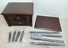 Mesa de cabeceira vintage Bombay Company CHEVET 2 gavetas móveis de madeira! comprar usado  Enviando para Brazil