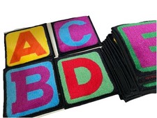 Tapete ABC 12” quadrados 26 alfabeto azulejos sala de aula escola comprar usado  Enviando para Brazil
