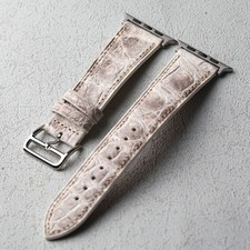 Pulseira de couro genuíno crocodilo para Apple Watch Ultra 3 49mm Series 11/10/9 comprar usado  Enviando para Brazil