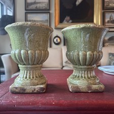 Pair green crackle for sale  New York