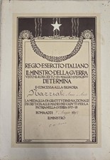 Diploma Medaglia Gratitudine Madri dei Caduti 1a Guerra Mondiale firma di Scalea comprar usado  Enviando para Brazil