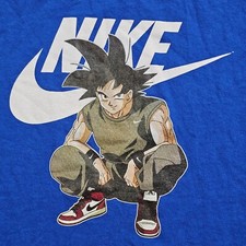 Camiseta masculina Nike Dragon Ball azul manga curta algodão G comprar usado  Enviando para Brazil