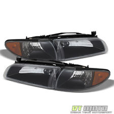 Faróis Pontiac Grand Prix pretos 1997-2003 com luzes de sinalização de canto par 97-03 comprar usado  Enviando para Brazil