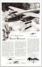PRINT AD 1943 Martin Aircraft Army B-26 Marauder WWII avião bombardeiro 6 x 9 comprar usado  Enviando para Brazil