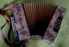 FEITO NA ALEMANHA Bb/Eb HOHNER ACORDEON CLUB MODELO II + Hohner diatônico como PRESENTE comprar usado  Enviando para Brazil