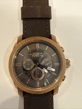 Invicta Aviator Classic relógio masculino ouro rosa com pulseira de couro resistente modelo 29799 comprar usado  Enviando para Brazil