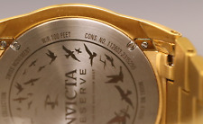 Usado, INVICTA Reserve Masculino 42mm Aço Dourado Mostrador Marrom 1062 Quartzo - Precisa de bateria comprar usado  Enviando para Brazil