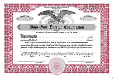 Usado, Wind-Sund Energy Corp. share USA V. Staaten v Amerika North Dakota Bergbau Aktie comprar usado  Enviando para Brazil