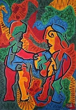 Technique mixte papier d'occasion  Saint-Macaire