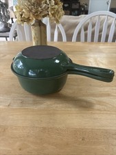 Panela multifuncional vintage Le Creuset ferro fundido verde #18 panela e frigideira 7” comprar usado  Enviando para Brazil