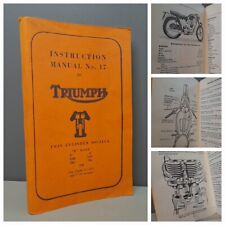 Triumph instruction handbook for sale  NELSON