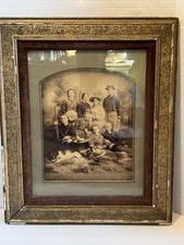 1882 Adirondacks First Lake foto de família vitoriana moldura dourada ornamentada antiga comprar usado  Enviando para Brazil