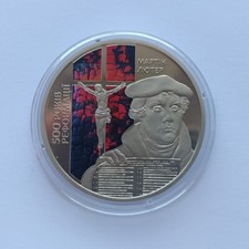 Martin Luther 500 Anos da Reforma da Igreja, 2017 Ucrânia 5 UAH Hrivnia Moeda UNC comprar usado  Enviando para Brazil