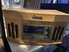 CD player e cassete vintage Accutech combinação mesa giratória comprar usado  Enviando para Brazil
