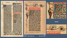 2 Gutenberg Bible Facsimile Pages from 1898. Large and Small. Very Decorative. segunda mano  Embacar hacia Mexico