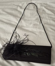 Black satin ostrich for sale  WALSALL