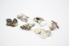 vintage silver mens cufflinks for sale  LEEDS