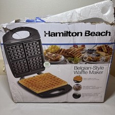 Máquina de waffle belga Hamilton Beach 26025 - Preta, usado comprar usado  Enviando para Brazil