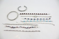 Silver tone bracelets for sale  LEEDS