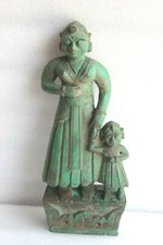 Boneco feminino vintage de madeira esculpido à mão com decoração de mesa rústica infantil para casa, usado comprar usado  Enviando para Brazil