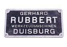 Firmenschild gerhard rubbert gebraucht kaufen  Velbert