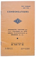 1935 catalogue condensateurs d'occasion  Danjoutin