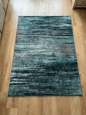 Teal striped rug for sale  ST. ALBANS