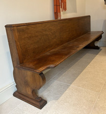 Walnut pew bench for sale  RIPON