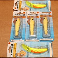 Lote de 5 The Producers Little Sof "T" 3/4oz 3-1/2" & Elmos Zip Fish No.6 5/8oz comprar usado  Enviando para Brazil