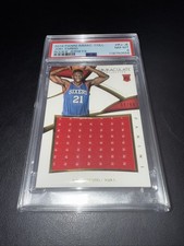 Camiseta Joel Embiid 2014 Panini Immaculate Player Worn Patch RC/99 PSA 8! 76ers, usado comprar usado  Enviando para Brazil