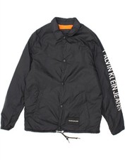 Jaqueta corta-vento masculina gráfica CALVIN KLEIN JEANS Reino Unido 36 pequena preta BP12 comprar usado  Enviando para Brazil