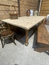 Antique pine refectory for sale  LUTTERWORTH