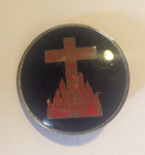 Black Sabbath Ozzy Osbourne fiery cross vintage 1970s crystal concert BADGE comprar usado  Enviando para Brazil