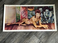 Pôster Vintage David Bowie Diamond Dogs SCRATCH & DENT Classic Rock Glam 1974 A comprar usado  Enviando para Brazil