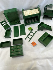 Litera y muebles verdes vintage Sylvanian Families 1985 a 1993 segunda mano  Embacar hacia Mexico