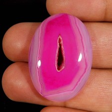33.50Cts. Drusa Natural Rosa Banda Agata Ovalada Cabujón Reiki Piedra Sanadora comprar usado  Enviando para Brazil
