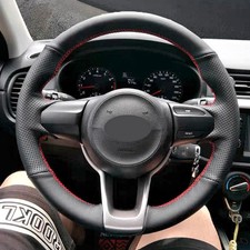 Guarnição de capa de volante de couro costura manual para Kia Rio K2 Picanto 3 2017-2024 comprar usado  Enviando para Brazil