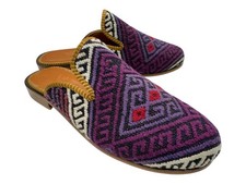 Chinelo Kilim feito à mão EUA-10 (UE-43) (sola de couro duro. forro de pele de cordeiro) masculinos comprar usado  Enviando para Brazil
