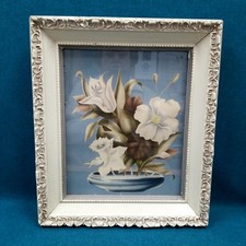 Vtg framed white for sale  Fort Wayne