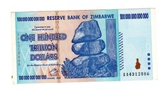 Zimbabwe billet 100 d'occasion  Paris I