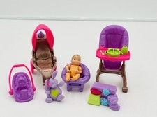Conjunto de equipamentos para bebê Fisher Price Loving Family carrinho assento de carro cadeira alta pula-pula comprar usado  Enviando para Brazil