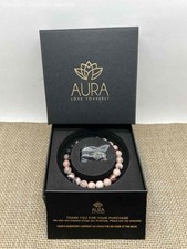 Usado, Conjunto de pulseira de aromaterapia AURA com miçangas rocha lava com caixa comprar usado  Enviando para Brazil