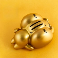 Página de arte deitar e ganhar dinheiro rico fortuna porquinho 10cm banco dourado da sorte comprar usado  Enviando para Brazil