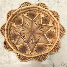  Cesta de parede de vime tecido natural palha estrela recortada boho decoração rústica 10"  comprar usado  Enviando para Brazil