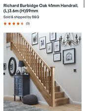 Oak banister rail for sale  BURY