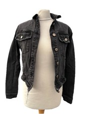Zara black denim for sale  HORSHAM