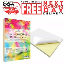 Etiqueta de endereço folha de papel adesivo permanente autoadesivo branco brilhante A4  comprar usado  Enviando para Brazil